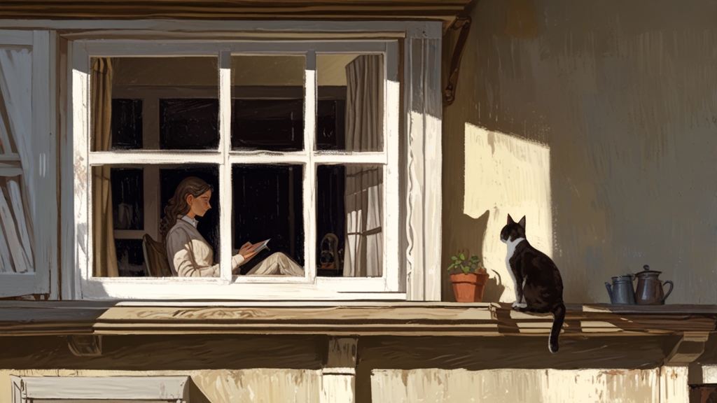 Sitting in a window