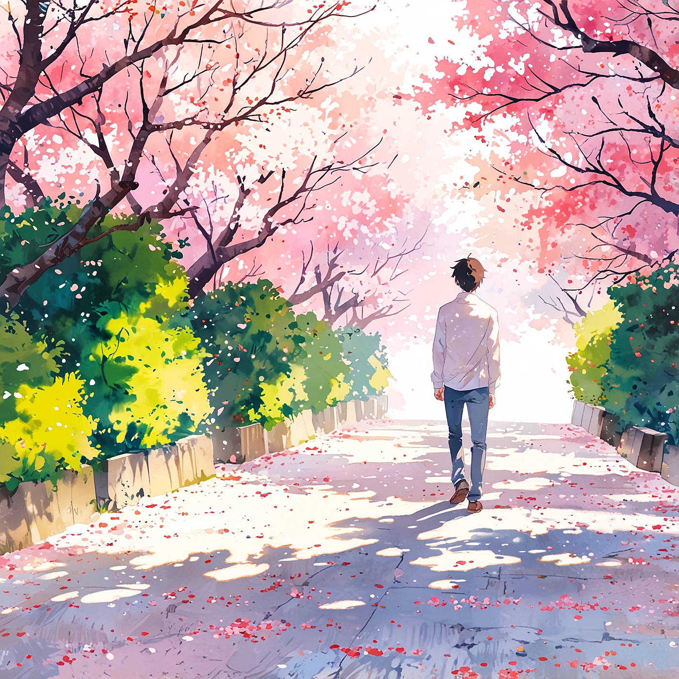 Anime Watercolour theme — sample journal illustration