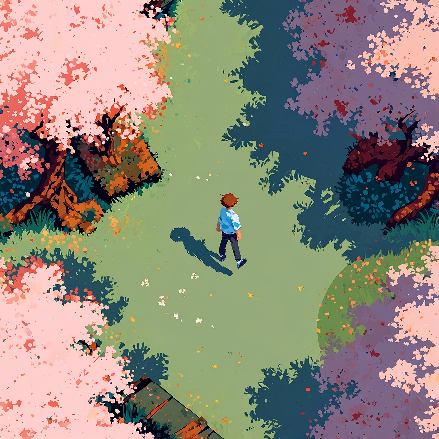 Pixel 32-bit theme — sample journal illustration